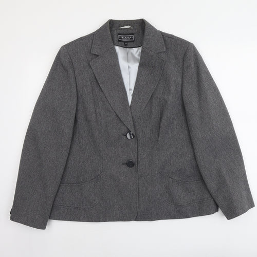 Debenhams Womens Grey Polyester Jacket Blazer Size 16