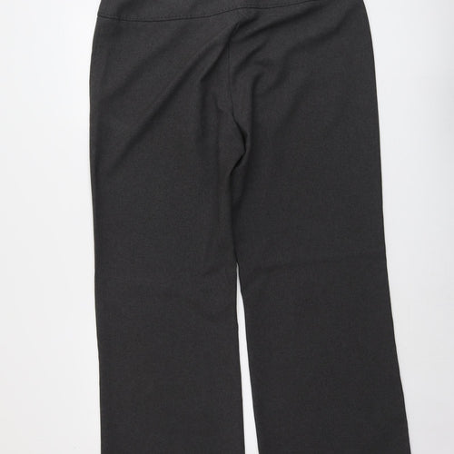 AMARANTO Womens Grey Polyester Trousers Size 18 L30 in Regular Button