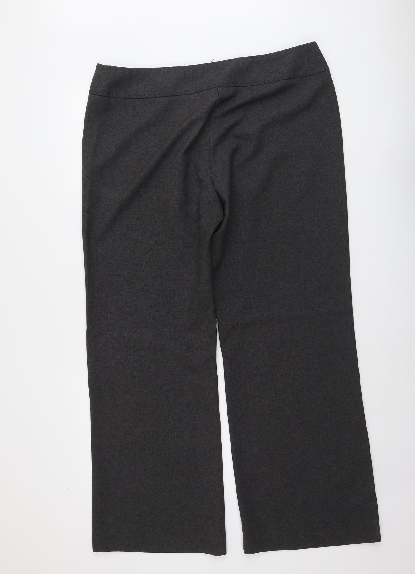 AMARANTO Womens Grey Polyester Trousers Size 18 L30 in Regular Button