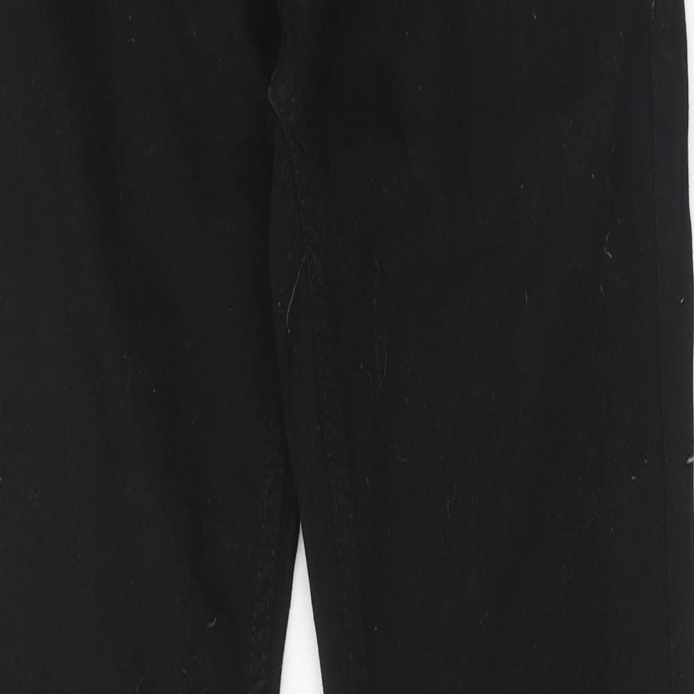 Topman Mens Black Cotton Skinny Jeans Size 30 in Regular Zip