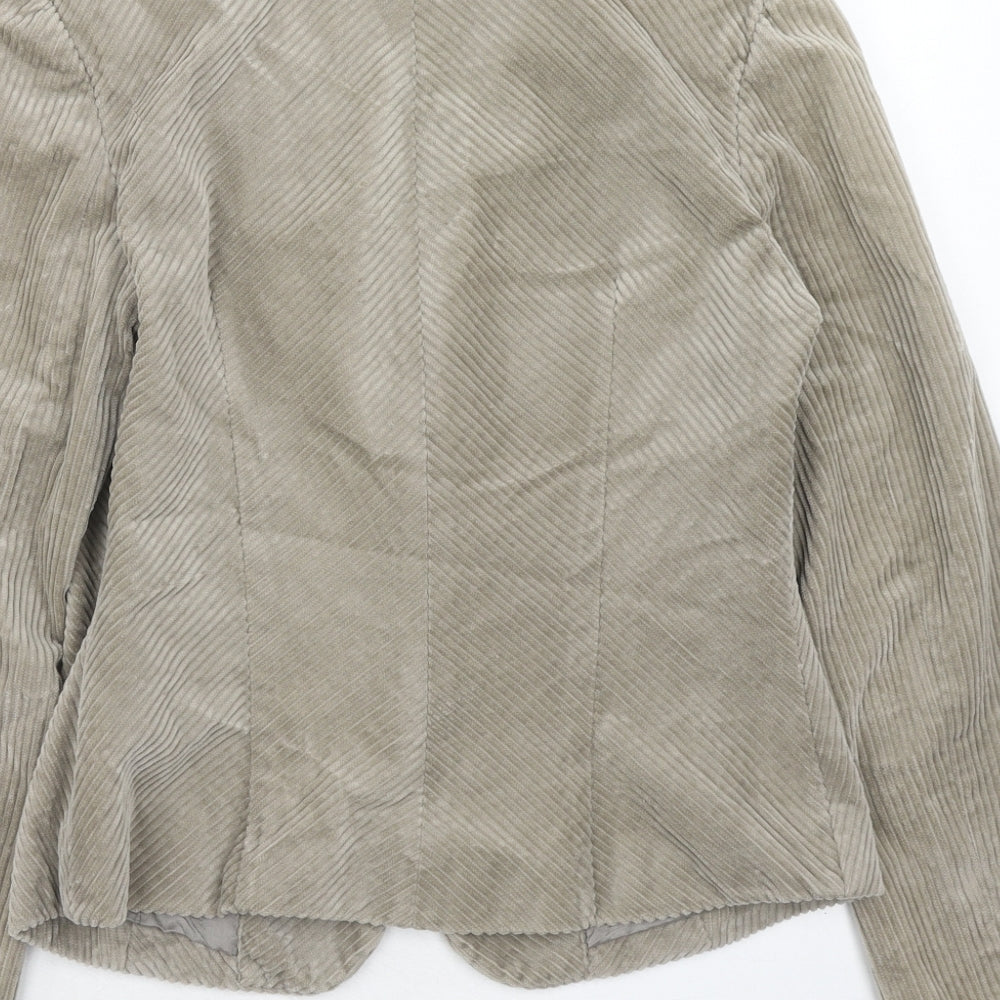 Part Two Womens Beige Cotton Jacket Blazer Size 10