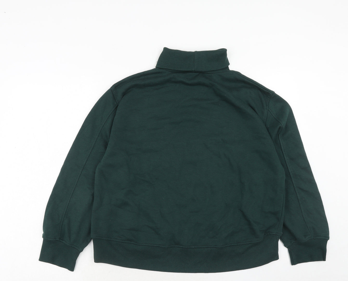 Zara Womens Green Cotton Pullover Sweatshirt Size L Pullover