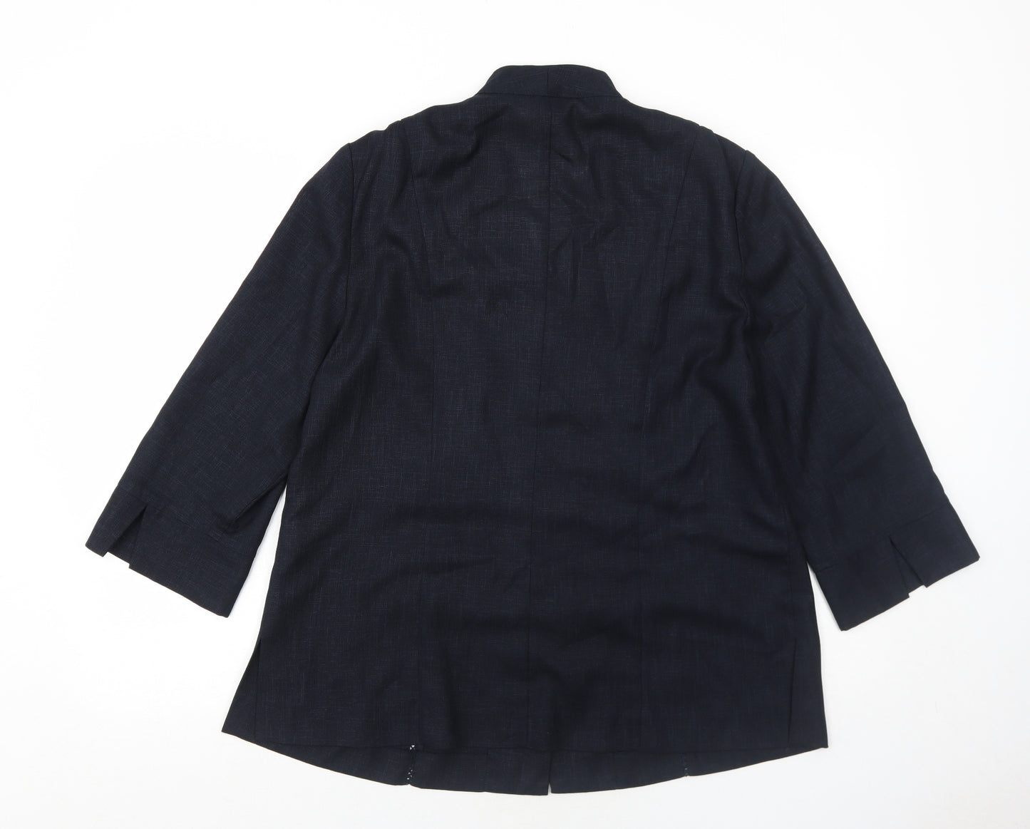 ELVI Womens Blue Jacket Blazer Size 16 Button
