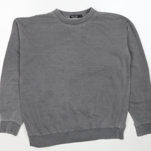 Nasty Gal Womens Grey Cotton Pullover Sweatshirt Size S Pullover - Slogan