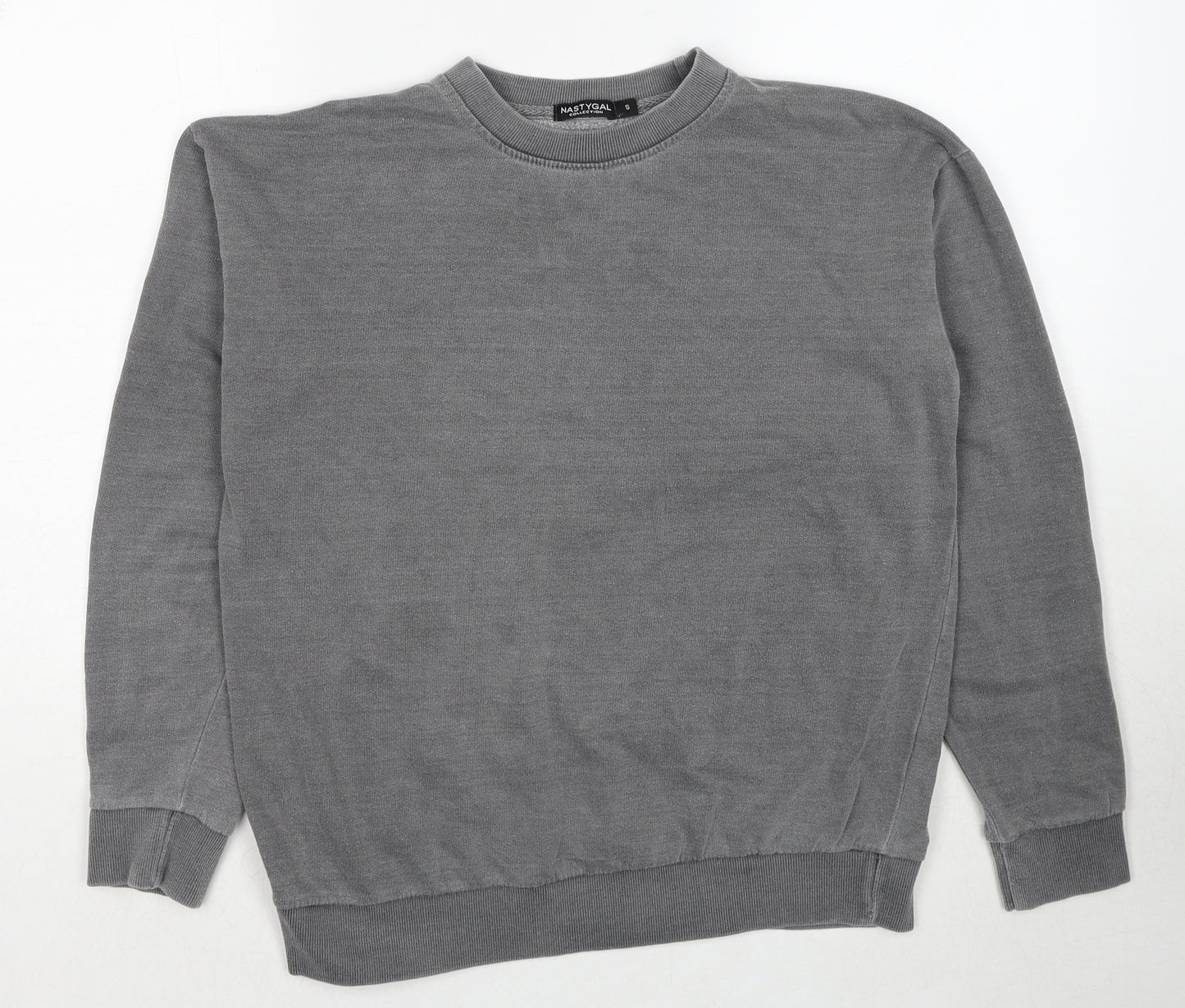 Nasty Gal Womens Grey Cotton Pullover Sweatshirt Size S Pullover - Slogan