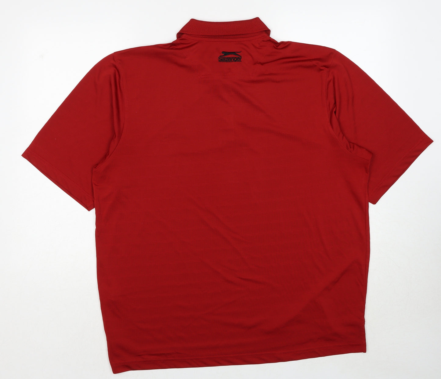 Slazenger Mens Red Polyester Pullover Polo Size XL Collared Pullover