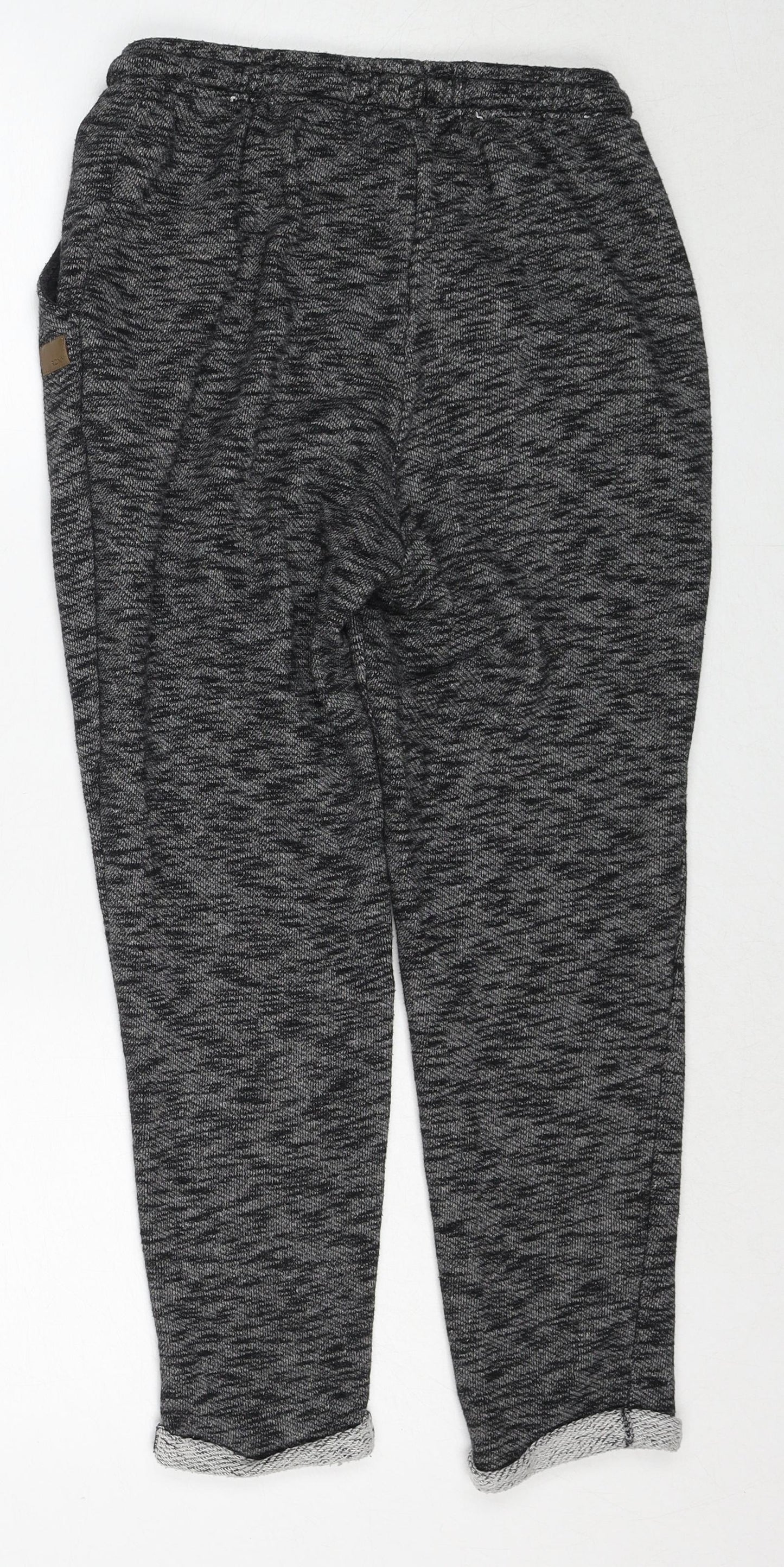 ROXY Womens Grey Cotton Jogger Trousers Size XS Regular Drawstring