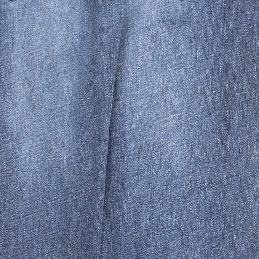 Crosshatch Mens Blue Cotton Straight Jeans Size 34 in Regular Zip