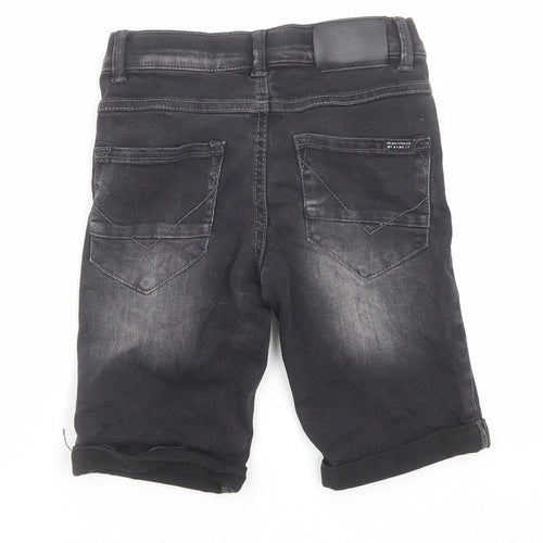 name it Boys Grey Cotton Chino Shorts Size 9 Years Regular Zip