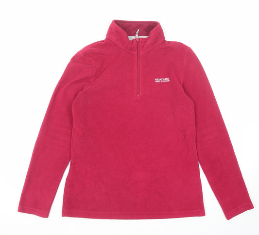 Regatta Womens Pink Polyester Pullover Sweatshirt Size 10 Zip
