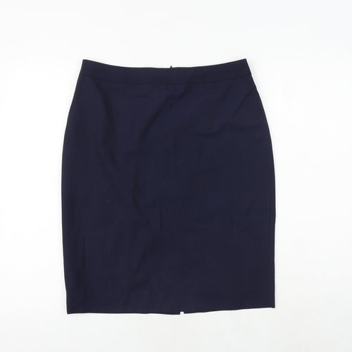 Banana Republic Womens Blue Polyester A-Line Skirt Size 6 Zip