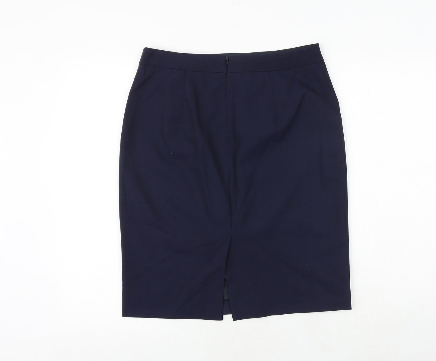 Banana Republic Womens Blue Polyester A-Line Skirt Size 6 Zip