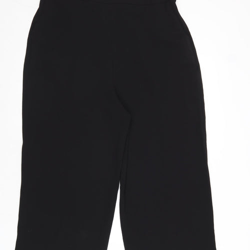 M&Co Womens Black Polyester Trousers Size 14 Regular
