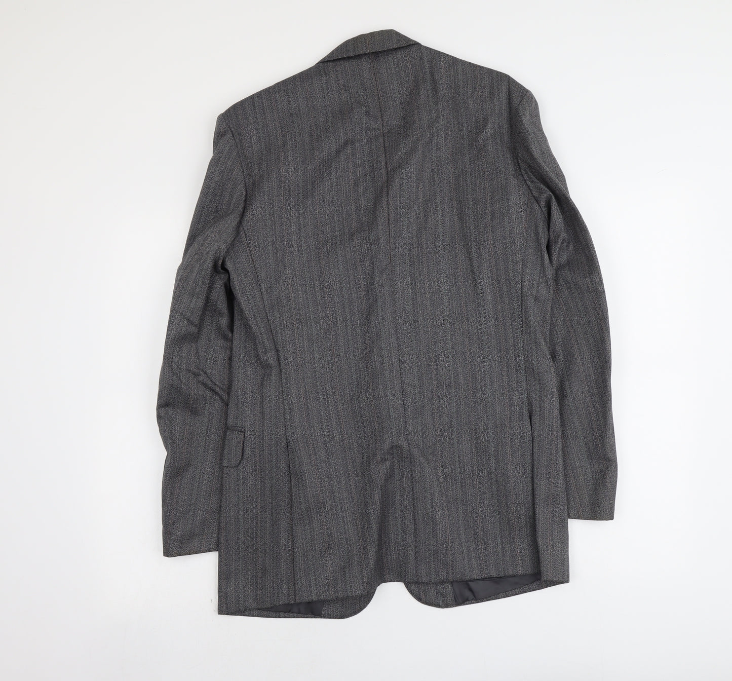 James Barry Mens Grey Striped Wool Jacket Suit Jacket Size M Regular