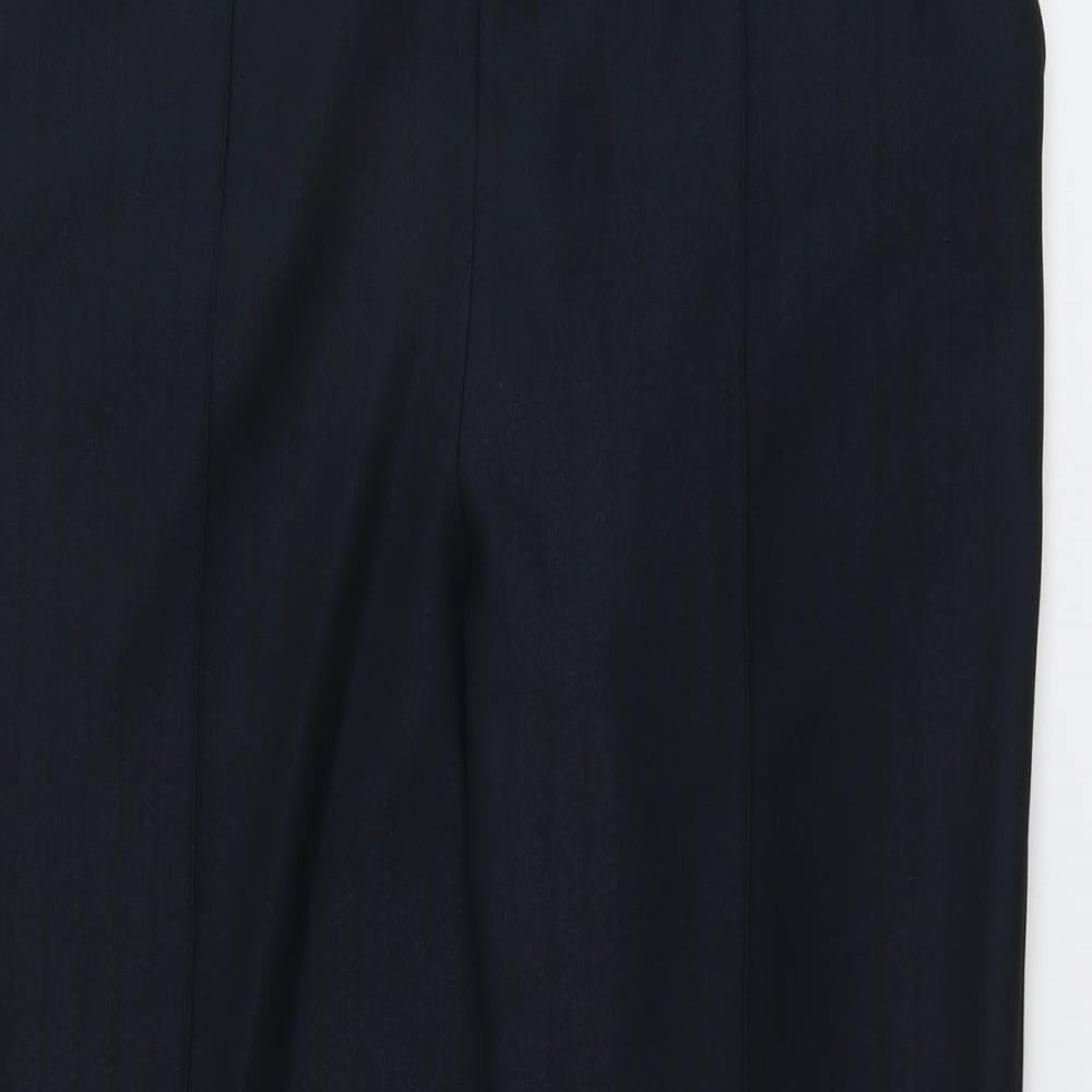 Marks and Spencer Womens Blue Polyester Trousers Size 14 L28 in Regular