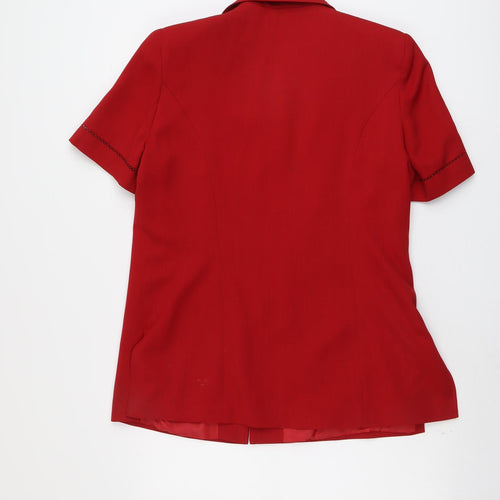 Bonmarché Womens Red Polyester Jacket Blazer Size 16
