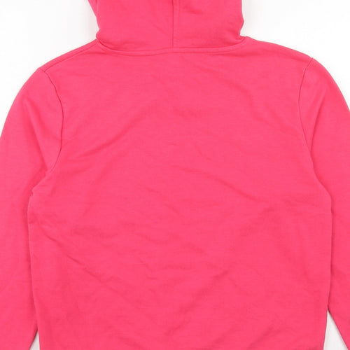 Marks and Spencer Womens Pink Cotton Pullover Hoodie Size 6 Pullover