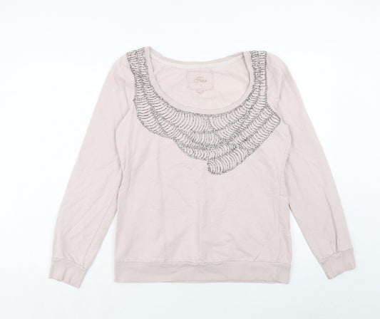 NEXT Womens Pink Cotton Pullover Sweatshirt Size 14 Pullover