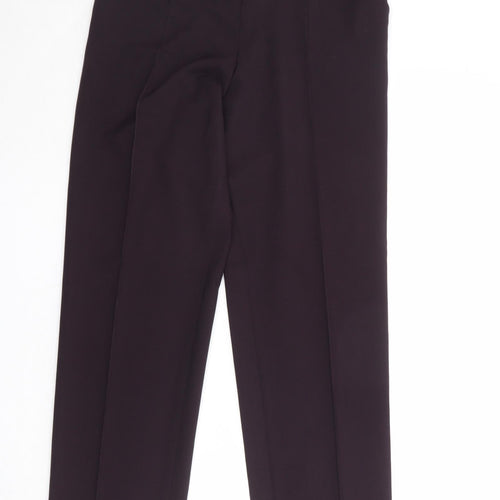 Marks and Spencer Womens Purple Polyester Trousers Size 14 Regular