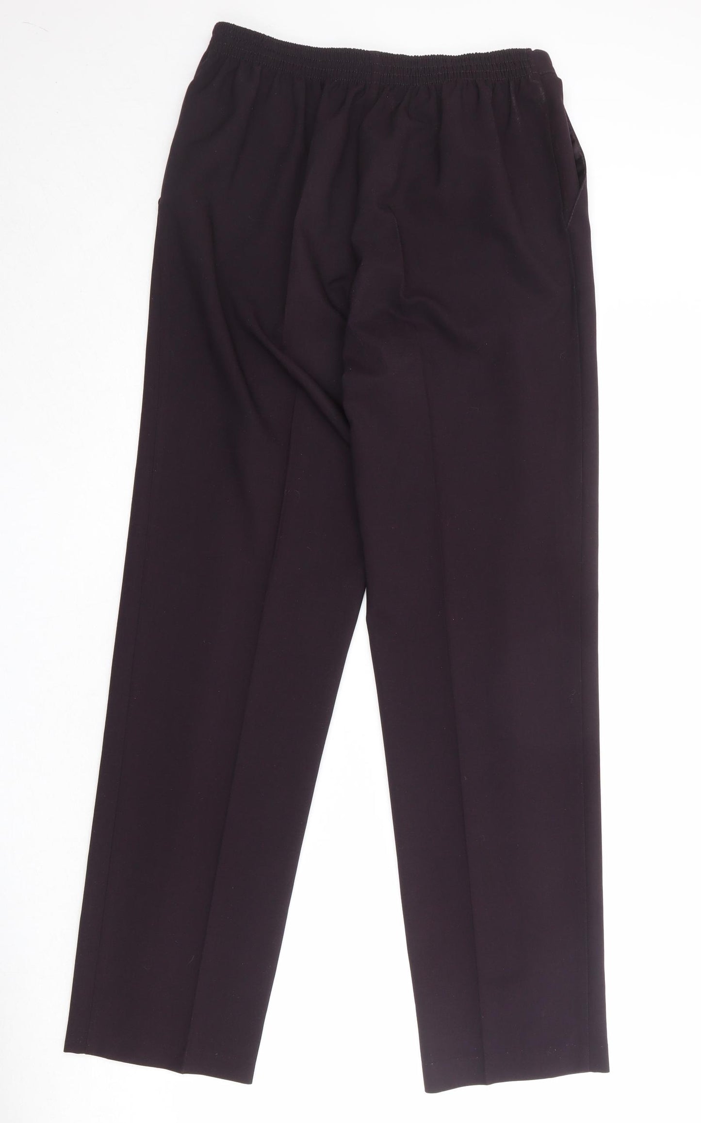 Marks and Spencer Womens Purple Polyester Trousers Size 14 Regular