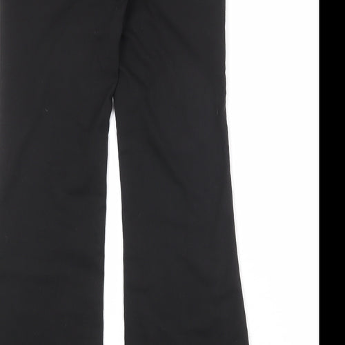 Warehouse Womens Black Polyester Trousers Size 6 Regular Zip