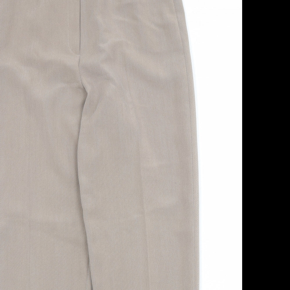 Country Casuals Womens Beige Polyester Trousers Size 10 Regular Zip
