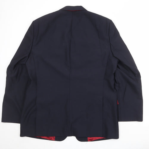 Magee Mens Blue Polyester Jacket Suit Jacket Size 46 Regular
