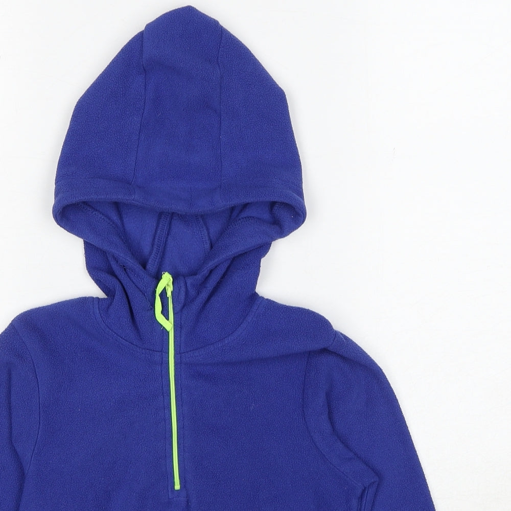 Mountain Warehouse Boys Blue Polyester Pullover Hoodie Size 5-6 Years Pullover