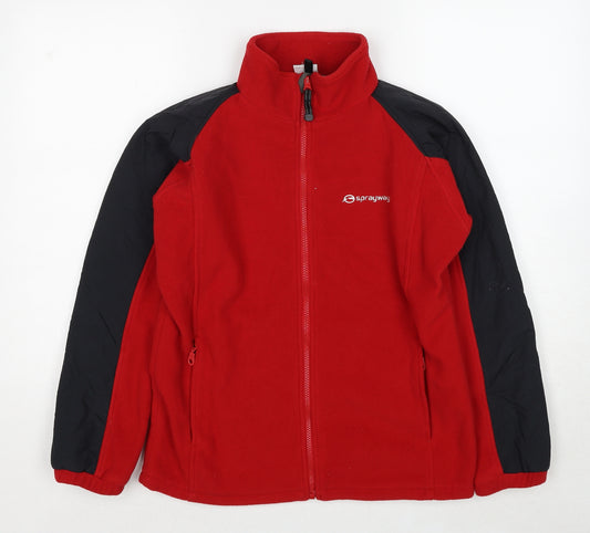 Sprayway Boys Red Colourblock Jacket Size 12 Years Zip