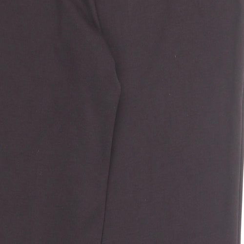 Marks and Spencer Womens Brown Polyester Trousers Size 16 Regular
