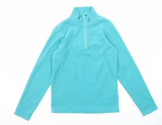 Mountain Warehouse Boys Blue Polyester Pullover Sweatshirt Size 11-12 Years Zip