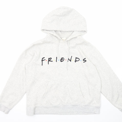H&M Womens Grey Cotton Pullover Hoodie Size M Pullover - Friends