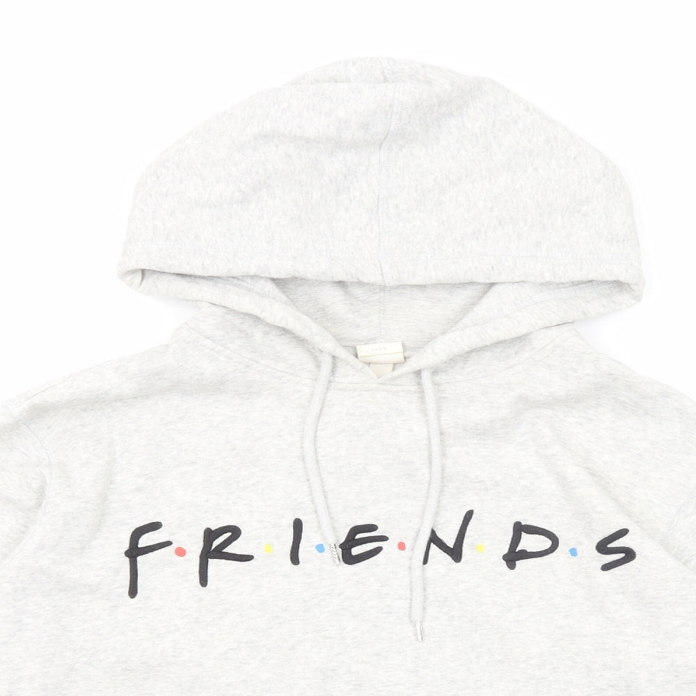 H&M Womens Grey Cotton Pullover Hoodie Size M Pullover - Friends
