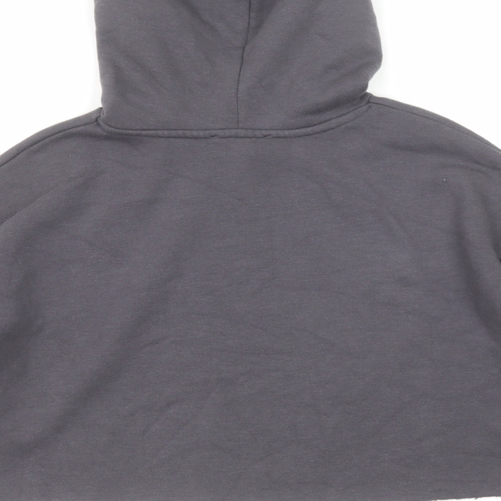 New Look Girls Grey Polyester Pullover Hoodie Size 10-11 Years Pullover