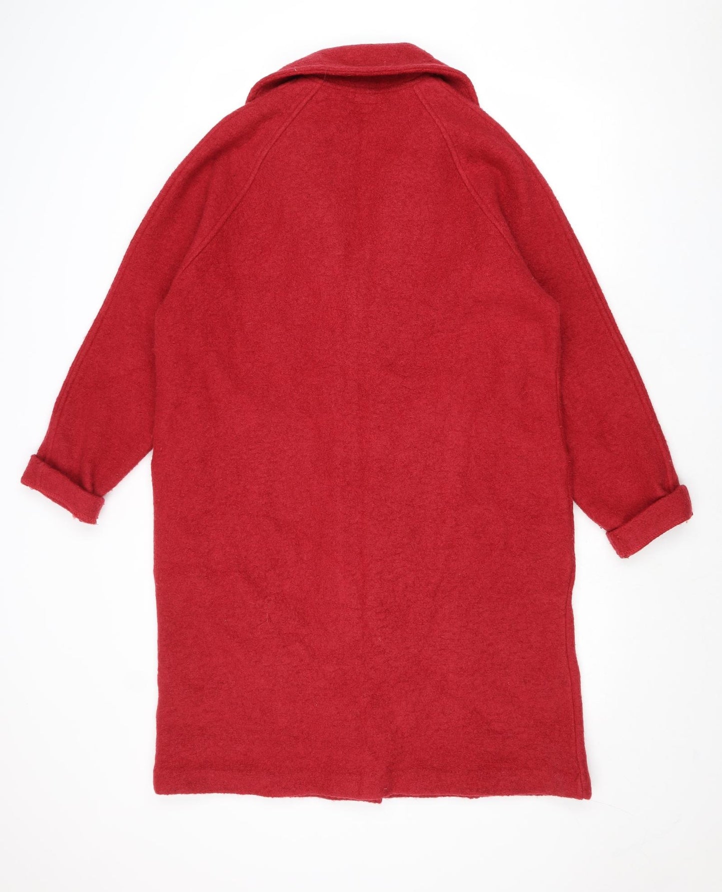 Adini Womens Red Overcoat Coat Size M Button