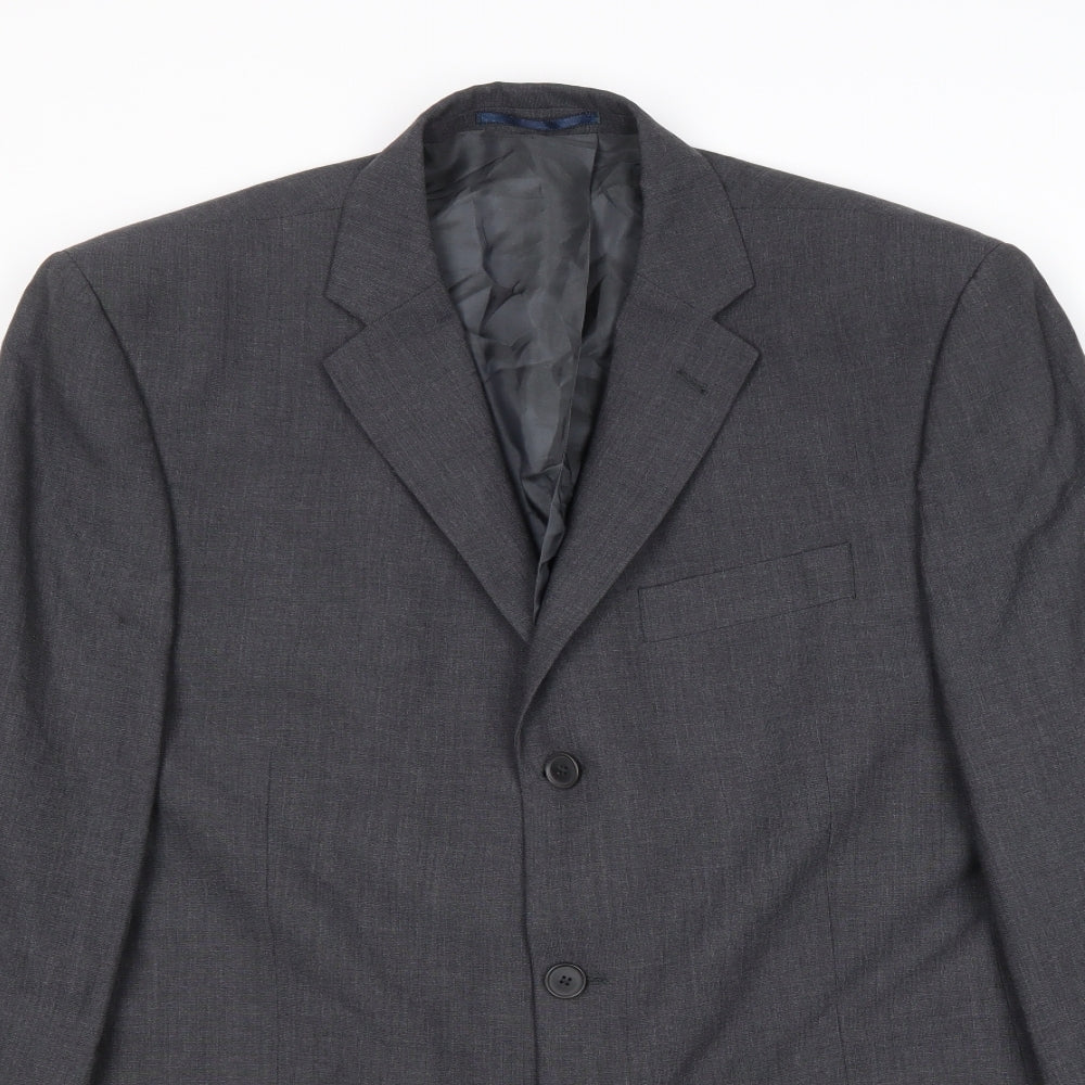 NEXT Mens Grey Wool Jacket Suit Jacket Size 42 Regular