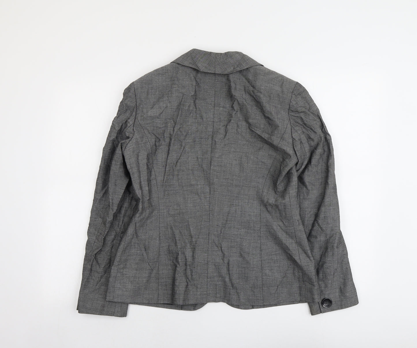 Jones New York Womens Grey Viscose Jacket Blazer Size 8