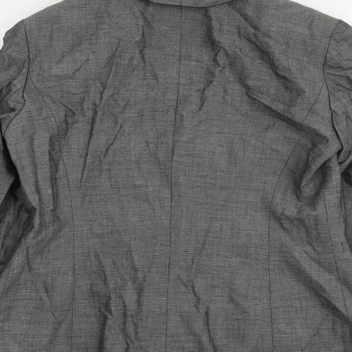 Jones New York Womens Grey Viscose Jacket Blazer Size 8