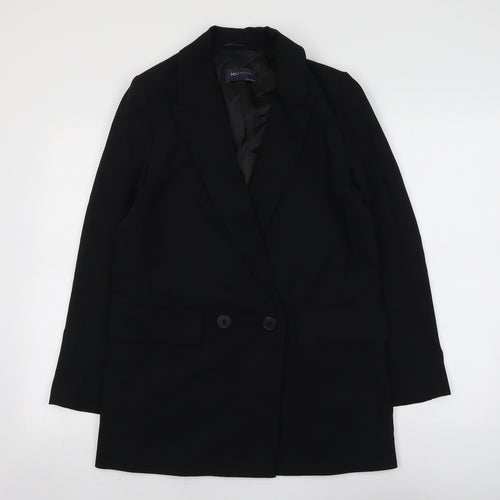 Marks and Spencer Womens Black Polyester Jacket Suit Jacket Size 8
