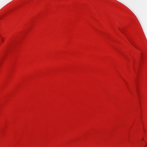 Marks and Spencer Womens Red Polyester Pullover Sweatshirt Size 12 Zip