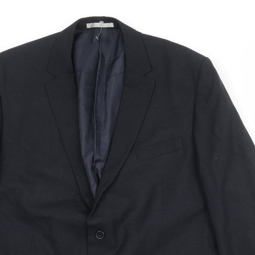 Burton Mens Black Polyester Jacket Suit Jacket Size 46 Regular