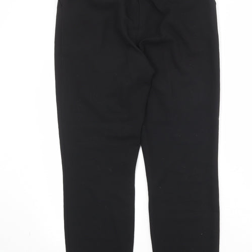 Warehouse Womens Black Polyester Capri Trousers Size 10 Regular Zip