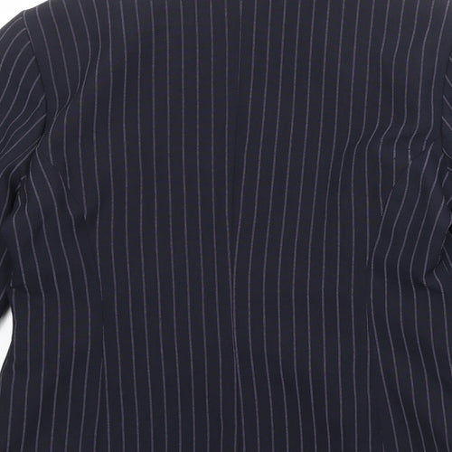 Dorothy Perkins Womens Black Striped Polyester Jacket Suit Jacket Size 10