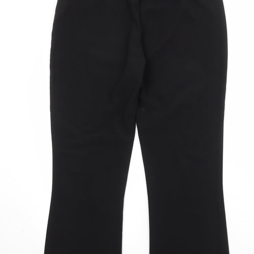 Sarah Hamilton Womens Black Polyacrylate Fibre Trousers Size 14 Regular