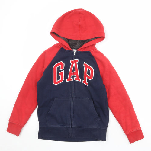 Gap Boys Red Cotton Full Zip Hoodie Size M Zip