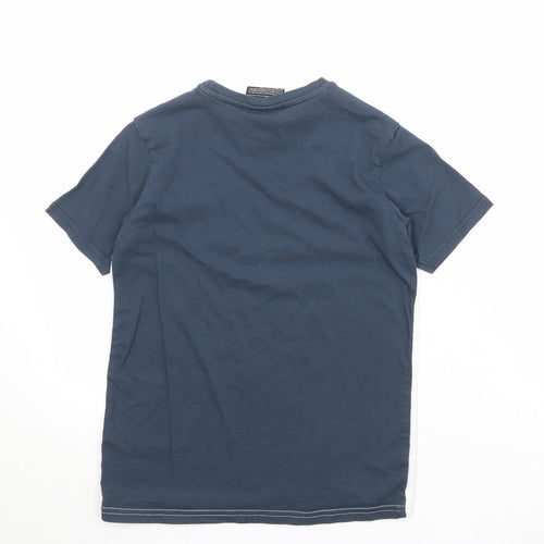PlayStation Boys Blue Colourblock 100% Cotton Pullover T-Shirt Size 9-10 Years Crew Neck Pullover