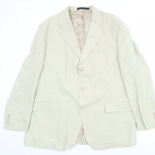 Impressions Mens Green Lyocell Jacket Suit Jacket Size 46 Regular