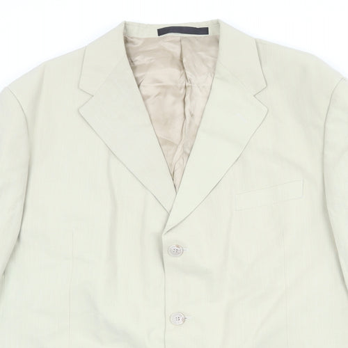Impressions Mens Green Lyocell Jacket Suit Jacket Size 46 Regular