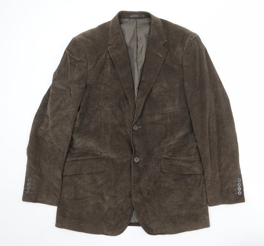 Avenue Mens Brown Cotton Jacket Suit Jacket Size 40 Regular