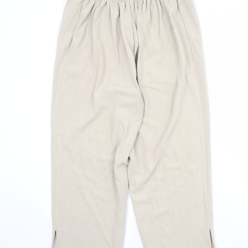 essence Womens Beige Polyester Trousers Size 16 Regular